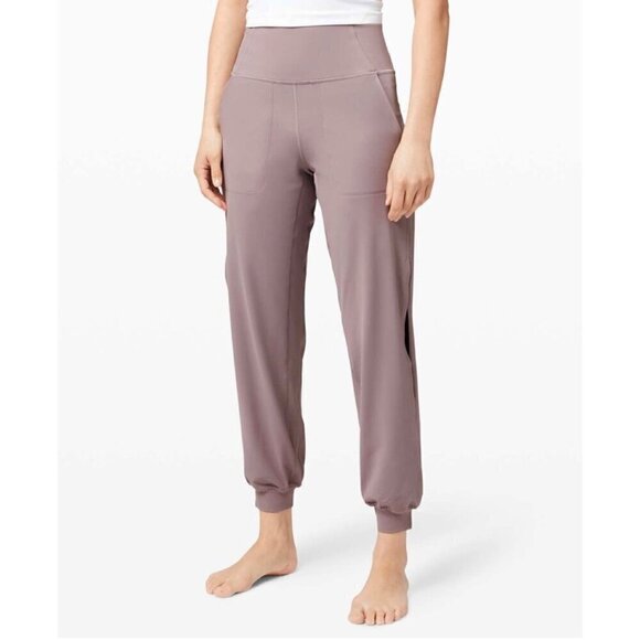 Lululemon Align High Rise Jogger Leggings Pant Vent Full Length Violet Verbena 4 - Picture 1 of 11